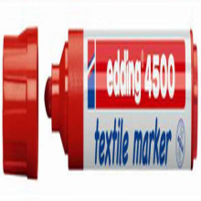 Textilmarker, 1-3 mm, kúpos, EDDING "4500", piros