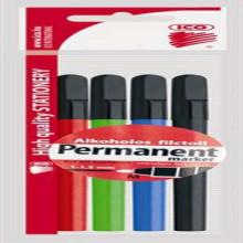 Alkoholos marker készlet, OHP, 1 mm, M, ICO, 4 különböző szín