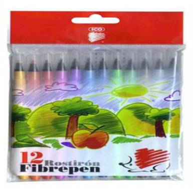 Filctoll készlet, 1 mm, ICO "Süni 300", 12 különböző szín