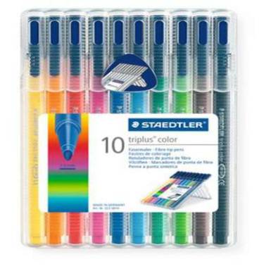 Rostirón készlet, 1 mm, STAEDTLER "Triplus", 10 különböző szín
