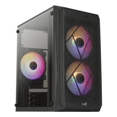 AeroCool CS-107 Mesh FRGB ablakos fekete M-ATX ház CAAC359 ACCS-PC14032.11 AeroCool CS-107 Mesh FRGB ablakos fekete M-ATX ház CAAC359 ACCS-PC14032.11