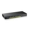 ZYXEL Switch 8x1000Mbps (8xPOE), Fémházas, Menedzselhető (8GbE port), GS1915-8EP-EU0101F GS1915-8EP-EU0101F