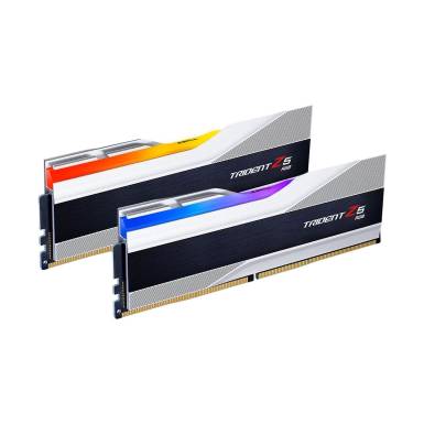 G.SKILL 64GB DDR5 6000MHz Kit(2x32GB) Trident Z5 RGB Silver F5-6000J3238G32GX2-TZ5RS G.SKILL 64GB DDR5 6000MHz Kit(2x32GB) Trident Z5 RGB Silver F5-6000J3238G32GX2-TZ5RS