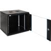 Pulsar 19" 9U 600x450 fali rack szekrény; lapra szerelt; fekete RWA964