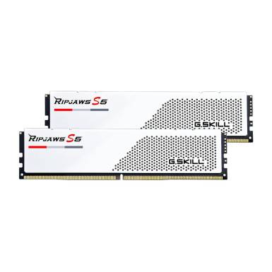 G.SKILL 32GB DDR5 6000MHz Kit(2x16GB) Ripjaws S5 White F5-6000J3238F16GX2-RS5W G.SKILL 32GB DDR5 6000MHz Kit(2x16GB) Ripjaws S5 White F5-6000J3238F16GX2-RS5W