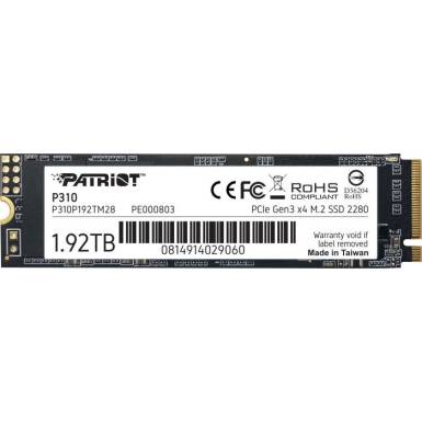 Patriot 1,92TB M.2 2280 NVMe P310 P310P192TM28 Patriot 1,92TB M.2 2280 NVMe P310 P310P192TM28