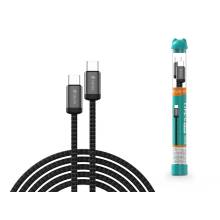 Devia Gracious Series Tube PD 60W Type-C/Type-C adat-&eacute;s t&ouml;ltők&aacute;bel 1m - fekete ST107878