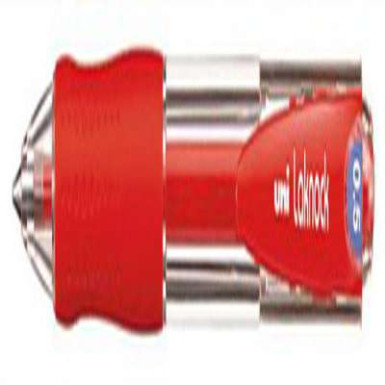 Golyóstoll, 0,25 mm, nyomógombos, UNI "SN-100 Laknock", piros