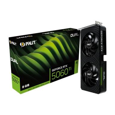 Palit GeForce RTX 5060 Ti 8GB Dual videokártya (NE7506T019P1-GB2062D) Palit GeForce RTX 5060 Ti 8GB Dual videokártya (NE7506T019P1-GB2062D)