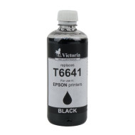 VICTORIA T6641 Tintapatron L100, 200mfp nyomtatókhoz, fekete, 100ml