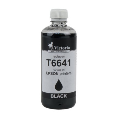VICTORIA T6641 Tintapatron L100, 200mfp nyomtatókhoz, fekete, 100ml