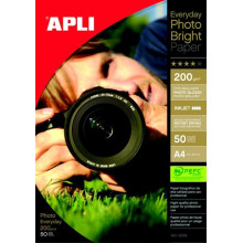 APLI Fotópapír, tintasugaras, A4, 200 g, fényes, APLI "Everyday"