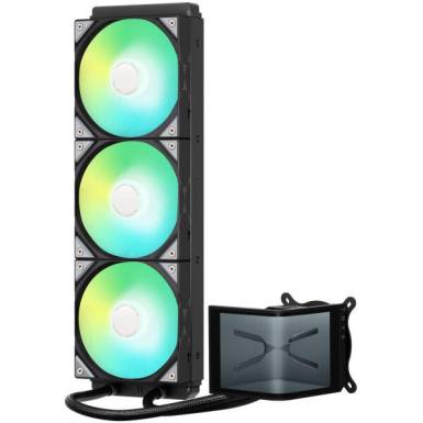 TRYX PANORAMA SE AIO CPU hűtő, ARGB - 360 mm, fekete L-P360L-AM3M-G0K