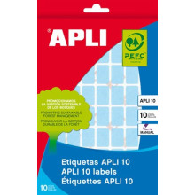 APLI Etikett, 25x40 mm, kézzel írható, színes, kerekített sarkú, APLI, kék, 128 etikett/csomag