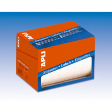 APLI Etikett, 25 mm kör, kézzel írható, kerekített sarkú, tekercsben, APLI, 2400 etikett/csomag