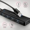 AXAGON HUE-C1A USB-A 5GBPS TRAVEL HUB Black HUE-C1A