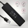 AXAGON HUE-C1A USB-A 5GBPS TRAVEL HUB Black HUE-C1A