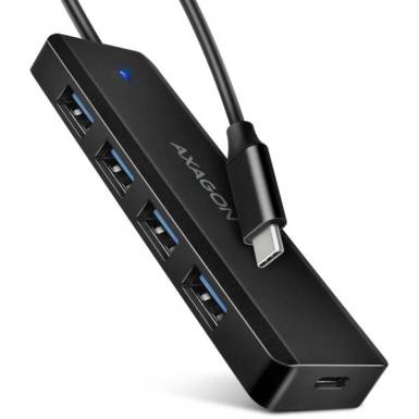 AXAGON HUE-C1C USB-C 5GBPS TRAVEL HUB Black HUE-C1C