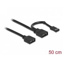 Delock RGB csatlakozó kábel 3 tűs 5 V-s RGB / ARGB 2x3 ARGB 1x3 VDG LED fényhez 50cm Delock RGB csatlakozó kábel 3 tűs 5 V-s RGB / ARGB 2x3 ARGB 1x3 VDG LED fényhez 50cm