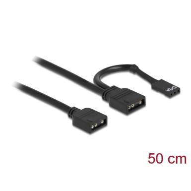 Delock RGB csatlakozó kábel 3 tűs 5 V-s RGB / ARGB 2x3 ARGB 1x3 VDG LED fényhez 50cm Delock RGB csatlakozó kábel 3 tűs 5 V-s RGB / ARGB 2x3 ARGB 1x3 VDG LED fényhez 50cm