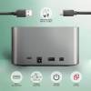 USB-C dokkoló HDD/SSD Axagon ADSA-DC USB3.0 2x2,5'/3,5' Clone