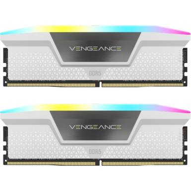 Corsair 32GB DDR5 5600MHz Kit (2x16GB) Vengeance RGB White Corsair 32GB DDR5 5600MHz Kit (2x16GB) Vengeance RGB White
