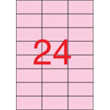APLI Etikett, 70x37 mm, színes, APLI, pasztell rózsaszín, 480 etikett/csomag