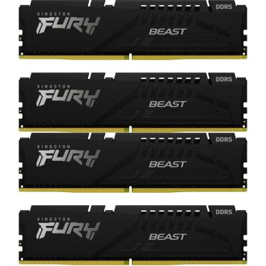 Kingston 64GB 5200Mhz Kit(4x16GB) Fury Beast Black Kingston 64GB 5200Mhz Kit(4x16GB) Fury Beast Black