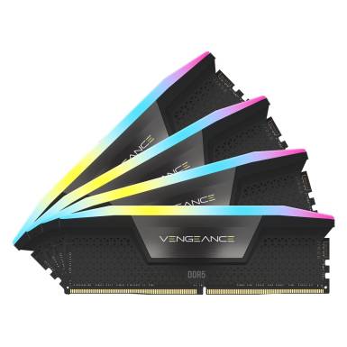 Corsair 64GB DDR5 6000MHz Kit(4x16GB) Vengeance RGB Black Corsair 64GB DDR5 6000MHz Kit(4x16GB) Vengeance RGB Black