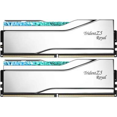 G.SKILL 32GB DDR5 6400MHz Kit(2x16GB) Trident Z5 Royal RGB Silver F5-6400J3039G16GX2-TR5S G.SKILL 32GB DDR5 6400MHz Kit(2x16GB) Trident Z5 Royal RGB Silver F5-6400J3039G16GX2-TR5S