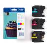 BROTHER LC123CMY Tintapatron multipack "DCP-J4110DW" nyomtatóhoz, BROTHER c+m+y, 3*600 oldal
