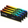 Kingston 128GB DDR5 5600MHz Kit(4x32GB) Fury Beast RGB Black KF556C40BBAK4-128