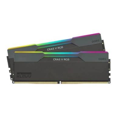 Klevv 32GB DDR5 6000MHz Kit(2x16GB) Cras V RGB for AMD Obsidian Black KD5AGU880-60A300G Klevv 32GB DDR5 6000MHz Kit(2x16GB) Cras V RGB for AMD Obsidian Black KD5AGU880-60A300G