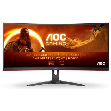 AOC 34" CU34G2XE/BK LED Curved CU34G2XE/BK