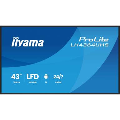 iiyama 43" ProLite LH4364UHS-B1AG IPS LED Display LH4364UHS-B1AG iiyama 43" ProLite LH4364UHS-B1AG IPS LED Display LH4364UHS-B1AG