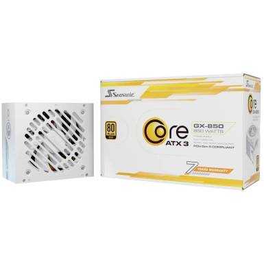 Seasonic 850W 80+ Gold Core GX 850 White SRP-CGX851-A5A32SF-W Seasonic 850W 80+ Gold Core GX 850 White SRP-CGX851-A5A32SF-W