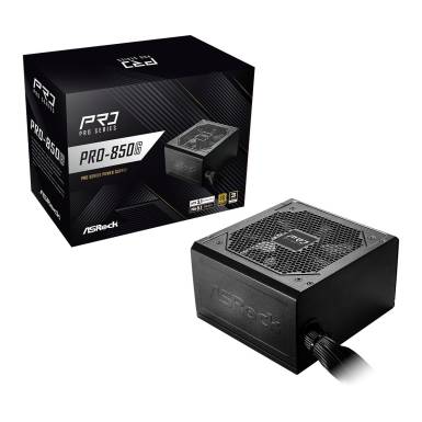 ASRock 850W 80+ Gold PRO-850G 90-UXR085-GNEAA2 ASRock 850W 80+ Gold PRO-850G 90-UXR085-GNEAA2