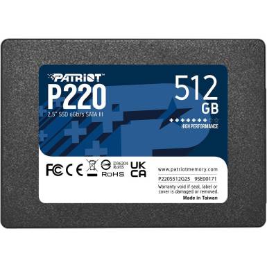 Patriot 512GB 2,5" SATA3 P220 P220S512G25 Patriot 512GB 2,5" SATA3 P220 P220S512G25