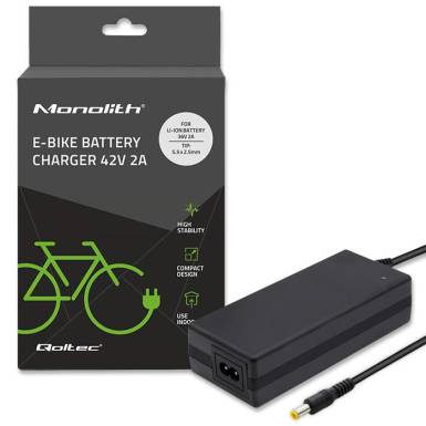 Qoltec Charger for E-bike Electric Scooter Black 50761