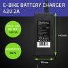 Qoltec Charger for E-bike Electric Scooter Black 50761