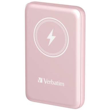 Verbatim Charge 'n' Go Magnetic Wireless 5000mAh PowerBank Pink 32243 Verbatim Charge 'n' Go Magnetic Wireless 5000mAh PowerBank Pink 32243