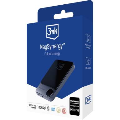 3mk MagSynergy 10000mAh Powerbank Black 3MK497381 3mk MagSynergy 10000mAh Powerbank Black 3MK497381