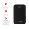 FIXED Zen 20 Pro powerbank LCD kijelzővel, 20,000 mAh, PD3.0, kimenetek:2x USB-C + 1x USB-A, szürke FIXZENP-20-BK