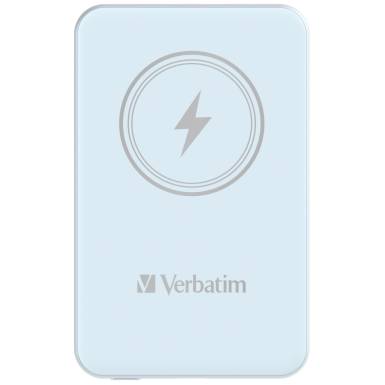 Verbatim Charge 'n' Go Magnetic Wireless 5000mAh PowerBank Blue 32242 Verbatim Charge 'n' Go Magnetic Wireless 5000mAh PowerBank Blue 32242