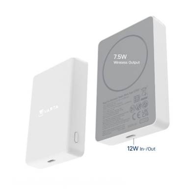Varta Mag Pro Wireless 5000mAh PowerBank White 57903101111 Varta Mag Pro Wireless 5000mAh PowerBank White 57903101111