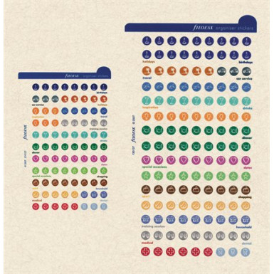 FILOFAX Kalendárium betét, öntapadó szervezőcímke, kicsi, FILOFAX, színes