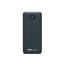 Port Designs 10000mAh Powerbank with Built-in USB-C Cables LCD Display Black 907006 Port Designs 10000mAh Powerbank with Built-in USB-C Cables LCD Display Black 907006