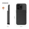 FIXED MagZen 5 Qi2 külső akkumlátor 5000 mAh, fekete FIXZENMC-5-BK