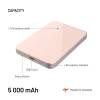 FIXED MagZen 5 Qi2 külső akkumlátor 5000 mAh, rózsaszín FIXZENMC-5-PI