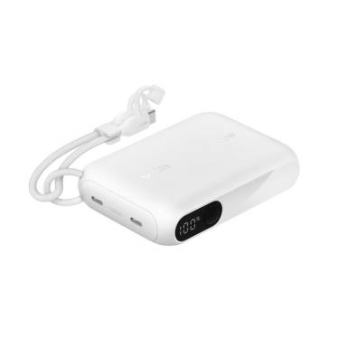 Belkin BoostCharge with Display 10000mAh PowerBank White BPB027HQWH Belkin BoostCharge with Display 10000mAh PowerBank White BPB027HQWH